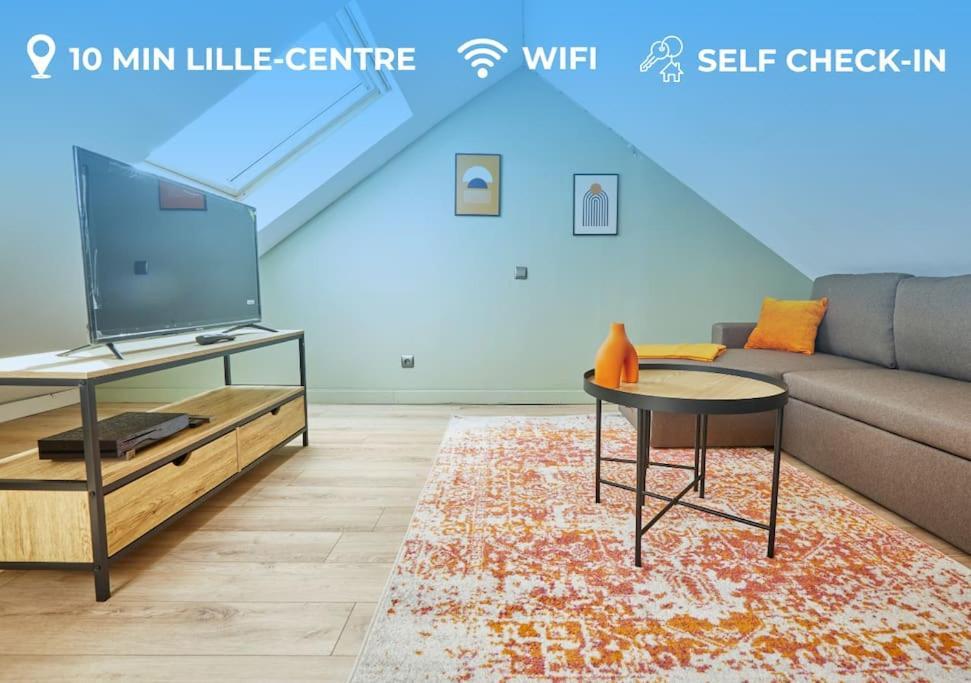 Elegant T3 A 5 Min De La Gare Lille-Flandres Appartement Mons-en-Baroeul Buitenkant foto
